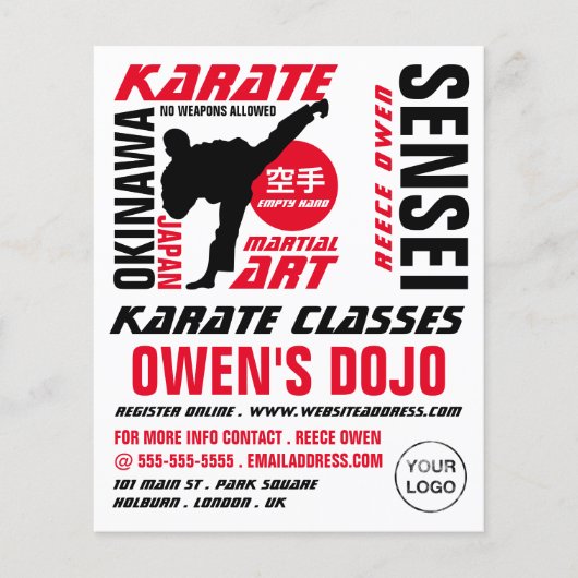 Karate Design, Karate Class Advertising Flyer (Vorne)