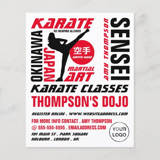 Karate Design, Karate Class Advertising Flyer (Vorne)