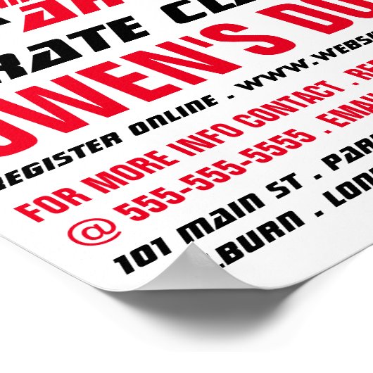 Karate Design, Karate Class Advertising Poster (Ecke)