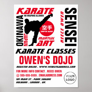 Karate Design, Karate Class Advertising Poster