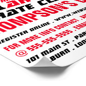 Karate Design, Karate Class Advertising Poster (Ecke)