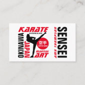 Karate Design, Sensei Visitenkarte (Vorderseite)