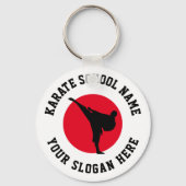 Karate dojo benutzerdefinierte Schulnamen Schlüsse Schlüsselanhänger (Vorderseite)