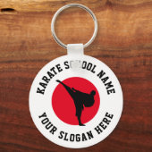 Karate dojo benutzerdefinierte Schulnamen Schlüsse Schlüsselanhänger (Rückseite)