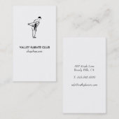 Karate Dojo Business Card Visitenkarte (Vorne/Hinten)