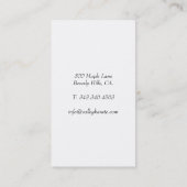 Karate Dojo Business Card Visitenkarte (Rückseite)