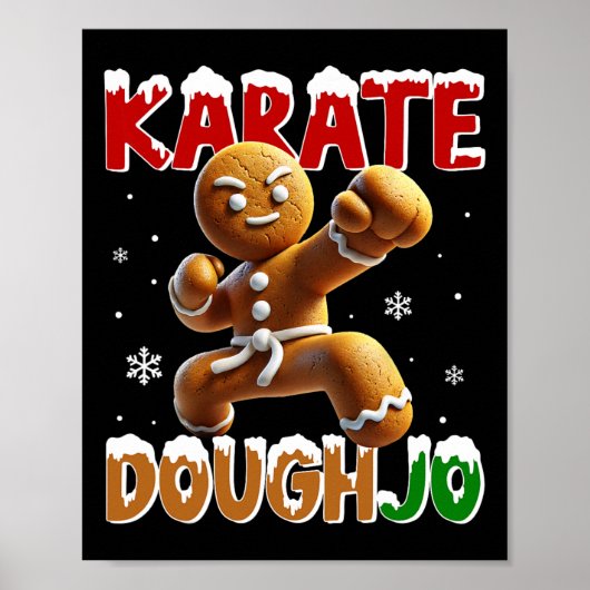 Karate Doughjo Lustige Kampfsportarten Punch Ginge Poster (Vorne)