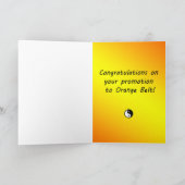 Karate-Drache-orange Gurt-Werbeaktion-Gruß-Karte Karte (Innenseite)