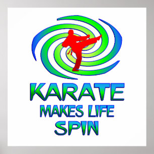 Karate-Drehbeschleunigungen Poster