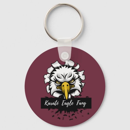 Karaté Eagle Fang T - Shirt Keramik Ornament Throw Schlüsselanhänger (Vorderseite)
