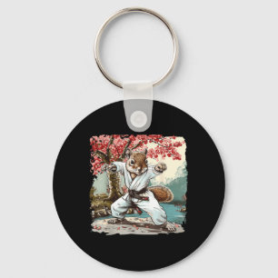 Karate Eichhörnchen Sakura Baum Jiu-Jitsu Taekwond Schlüsselanhänger