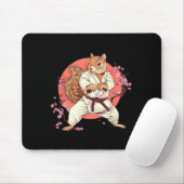 Karate Eichhörnchen Sakura Kickboxen Kampfsport Mousepad (Mit Mouse)