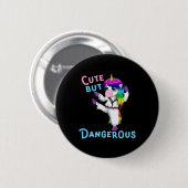 Karate Einhorn Kickboxen Martial Arts Jiu Jitsu F Button (Vorne & Hinten)