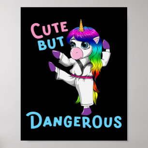 Karate Einhorn Kickboxen Martial Arts Jiu Jitsu F Poster