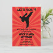 Karate Einladungen, Dojo Einladungen (Stehend Vorderseite)