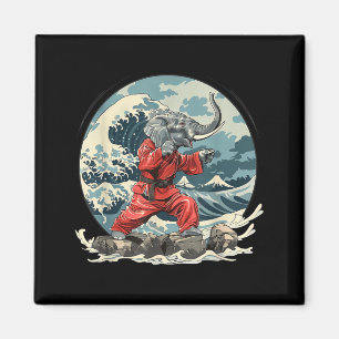 Karate Elefant Tier Jiu-Jitsu Mma Taekwondo Magnet