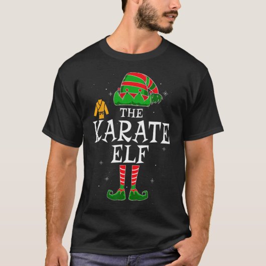 Karate Elf Group Matching Family Christmas Kids Me T-Shirt (Vorderseite)