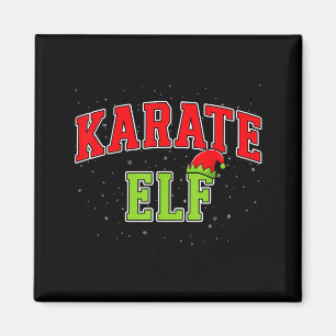 Karate-Elf-Weihnachten-Familie-Matching-Gruppe-Xma Magnet