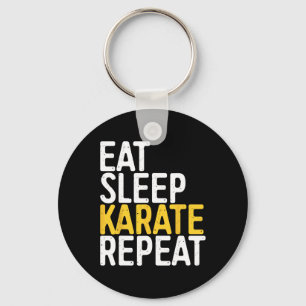 Karate Essen Schlafen Wiederholen Shirt Männer Fra Schlüsselanhänger