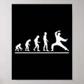 Karate Evolution Karate Chop Men Funny Karateka Poster (Vorne)
