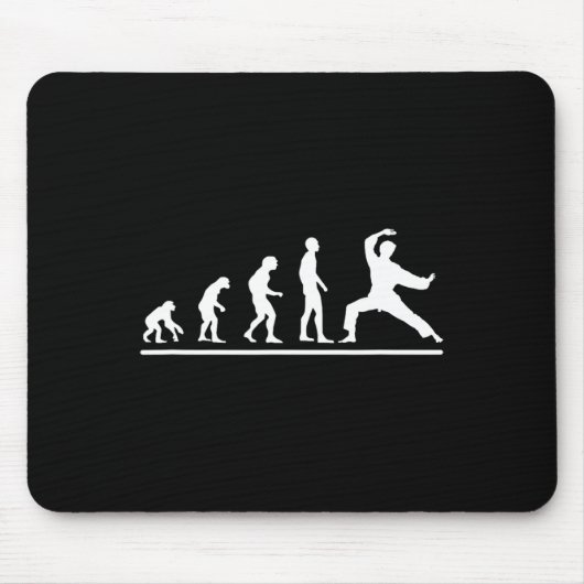 Karate-Evolution Karate-Hieb Männer Lustiger Karat Mousepad (Vorne)
