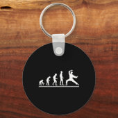 Karate-Evolution Karate-Hieb Männer Lustiger Karat Schlüsselanhänger (Vorderseite)