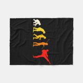 Karate-Evolution Kung Fu Shotokan Geschenk Martial Fleecedecke (Vorderseite (Horizontal))
