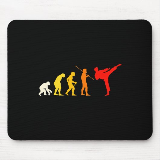 Karate Evolution Kung Fu Shotokan Geschenk Martial Mousepad (Vorne)