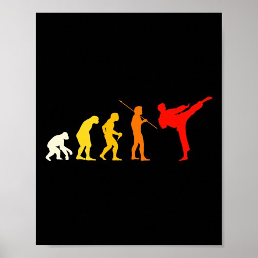 Karate-Evolution Kung Fu Shotokan Geschenk Martial Poster (Vorne)