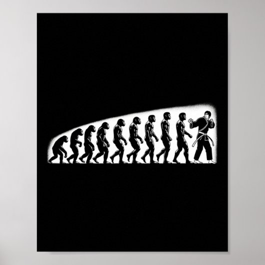 Karate Evolution Mma Kickboxen Muay Thai Jiu Jits Poster (Vorne)