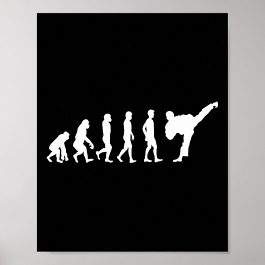 Karate Evolution Perfektes Geschenk Judo Martial A Poster (Vorne)
