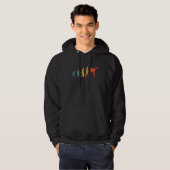 Karate Evolution Retro Martial Arts Jiu Jitsu Blac Hoodie (Vorne ganz)