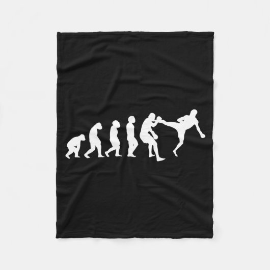 Karate Evolution Taekwondo Ju-Jutsu Kung-Fu Karate Fleecedecke (Vorderseite)