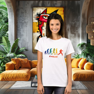 Karate-Evolutions-Silhouette Kampfsport-Design T-Shirt
