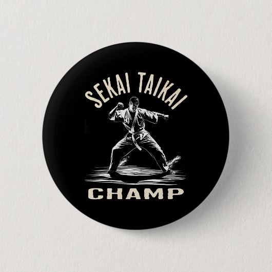 Karate Fan - Dynamic Artist Design Button (Vorderseite)