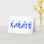 Karate Female Silhouetten Karte (Gelbe Blume)