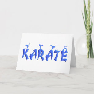 Karate Female Silhouetten Karte