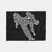 Karate Fighter And Kung Fu  Fleecedecke (Vorderseite (Horizontal))