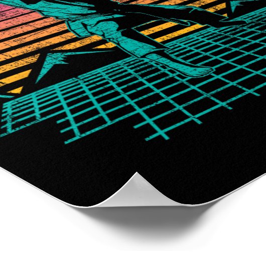 Karate Fighter - Retro Karateka Martial Arts Self Poster (Ecke)