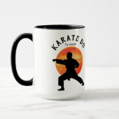 Karate Figure Personalisiert Modernes Trendschwarz Tasse (Links)