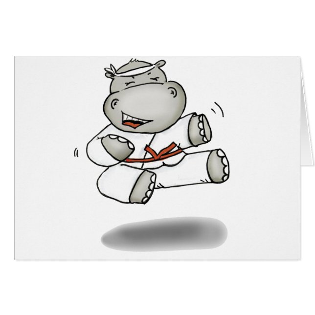 Karate-Flusspferd (Vorderseite (Horizontal))