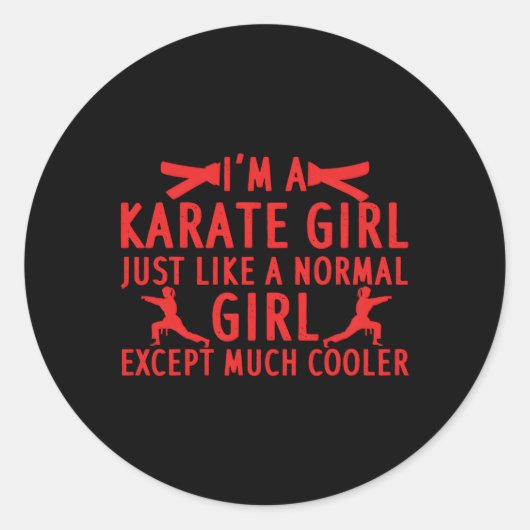 Karate for Taekwondo Karate Black Belt Runder Aufkleber (Vorderseite)