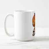 Karate Fox - Never Give Up Motivational japanese Kaffeetasse (Links)