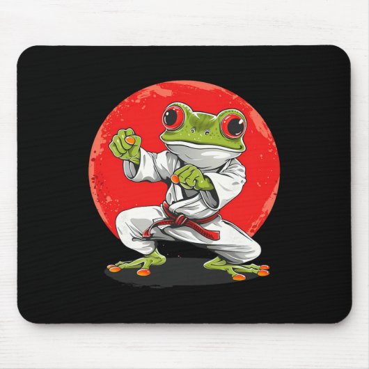 Karate Frog Martial Arts Judo Toad Kung Fu Frog Ki Mousepad (Vorne)