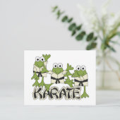 Karate Frogs Tshirts und Geschenke Postkarte (Stehend Vorderseite)