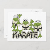 Karate Frogs Tshirts und Geschenke Postkarte (Vorne/Hinten)