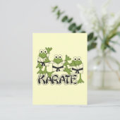 Karate Frogs Tshirts und Geschenke Postkarte (Stehend Vorderseite)