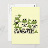 Karate Frogs Tshirts und Geschenke Postkarte (Vorne/Hinten)