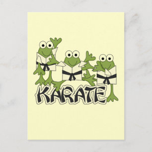 Karate Frogs Tshirts und Geschenke Postkarte