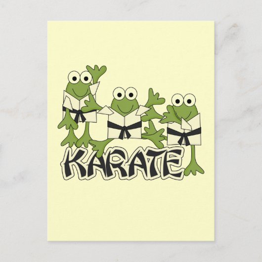 Karate Frogs Tshirts und Geschenke Postkarte (Vorderseite)